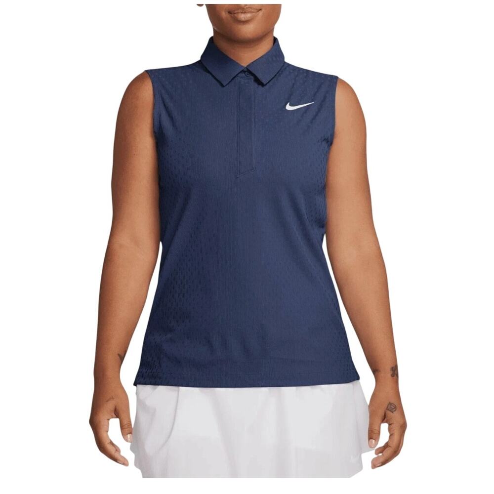 Nike Women's Tour Dri-FIT ADV Sleeveless Golf Polo Navy XS